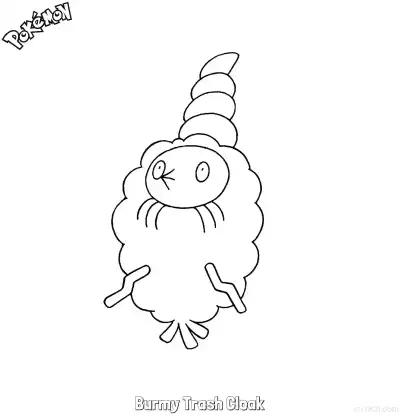 Free printable Burmy Trash Cloak Coloring Page - Free Printable Pokemon Coloring Sheets coloring page